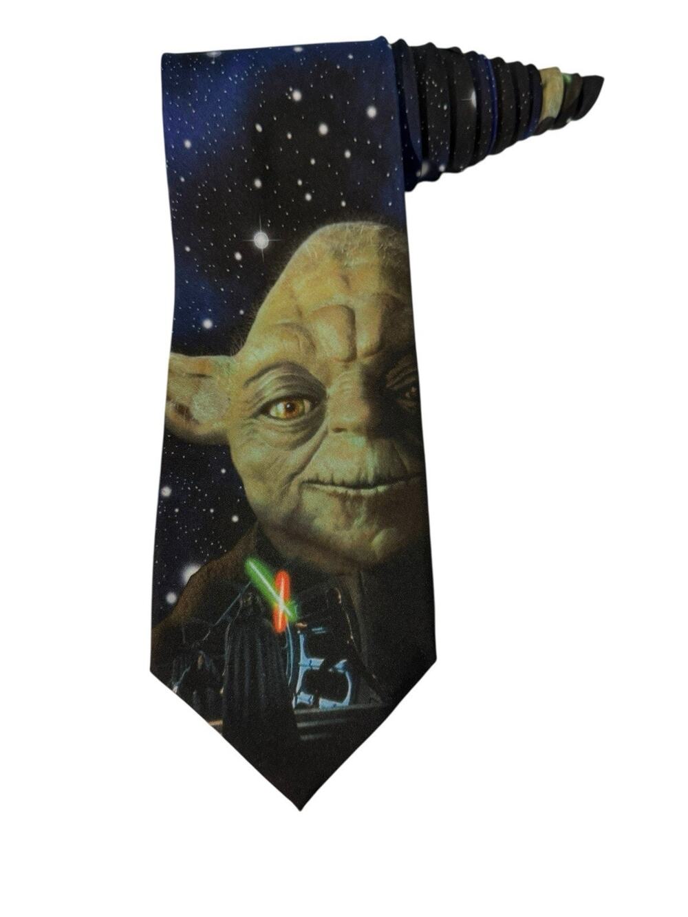 Ralph Marlin Star Wars Yoda Video Art 1995 Vintage Necktie Polyester
